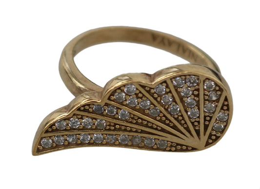 Eleganter Ring mit Gold-Kristallverzierung