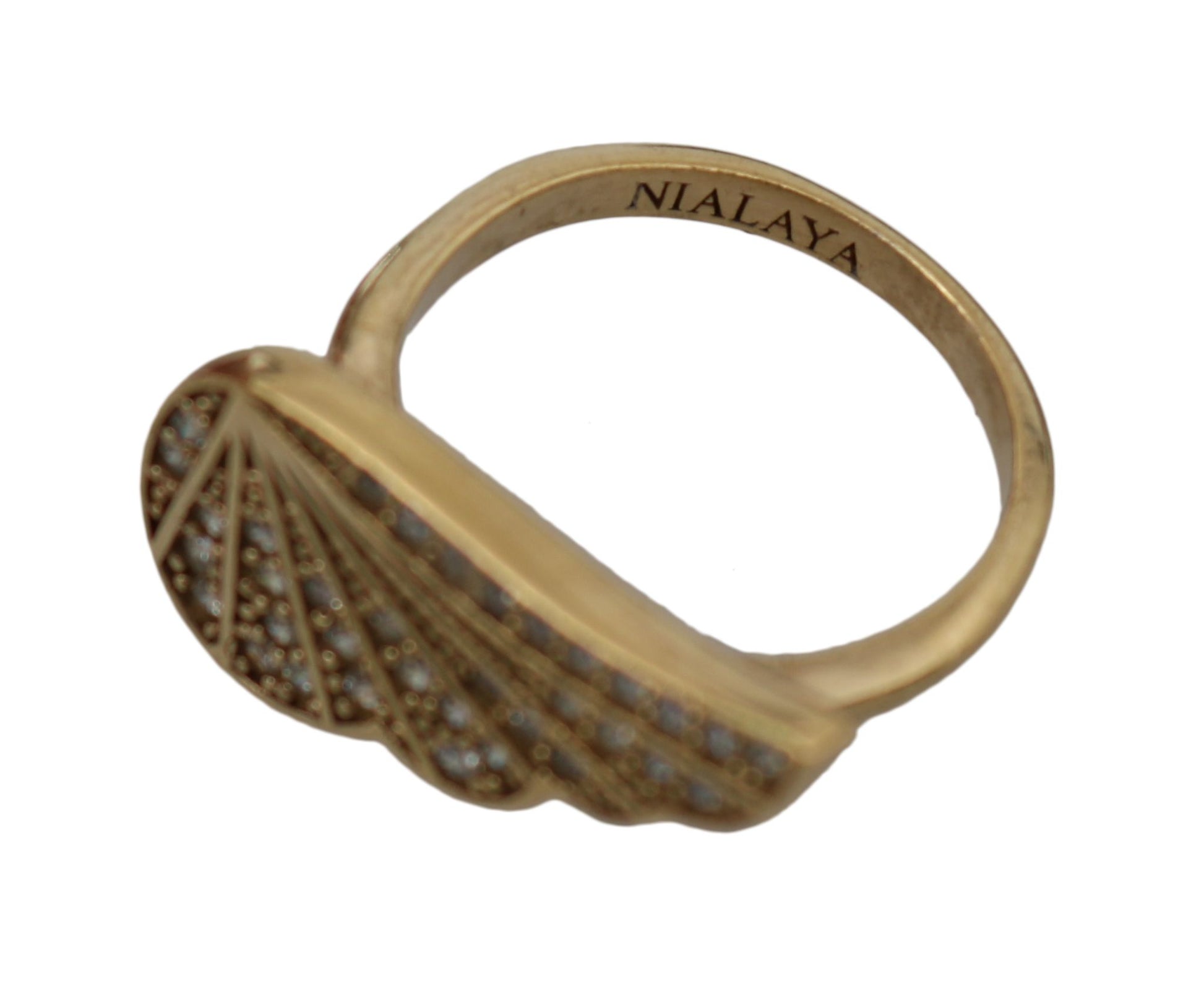 Eleganter Ring mit Gold-Kristallverzierung