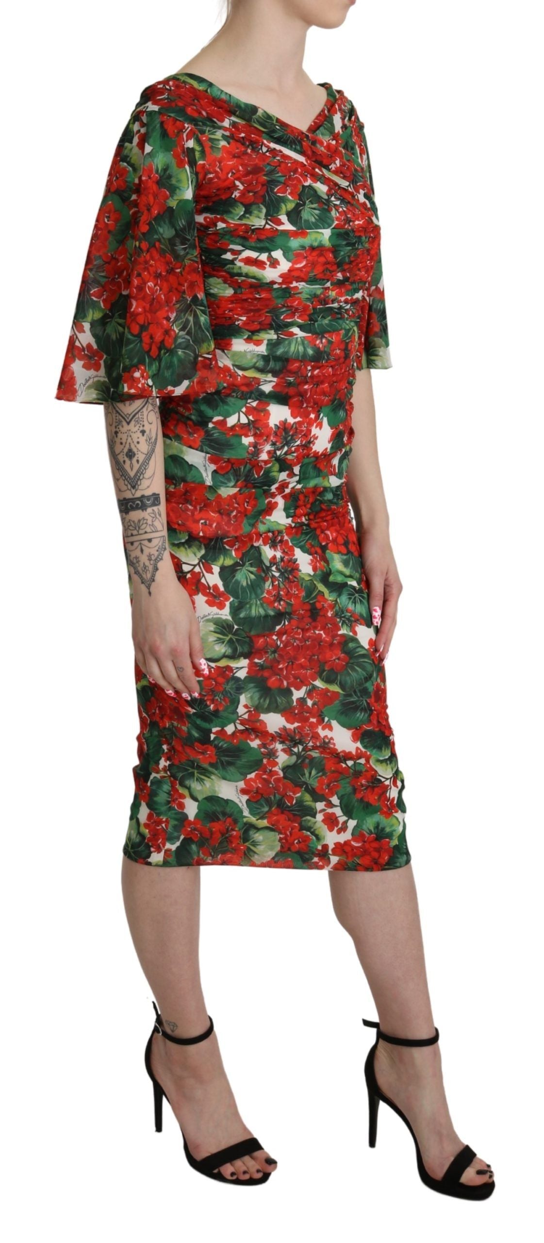 Enchanting Floral Midi Sheath Dress