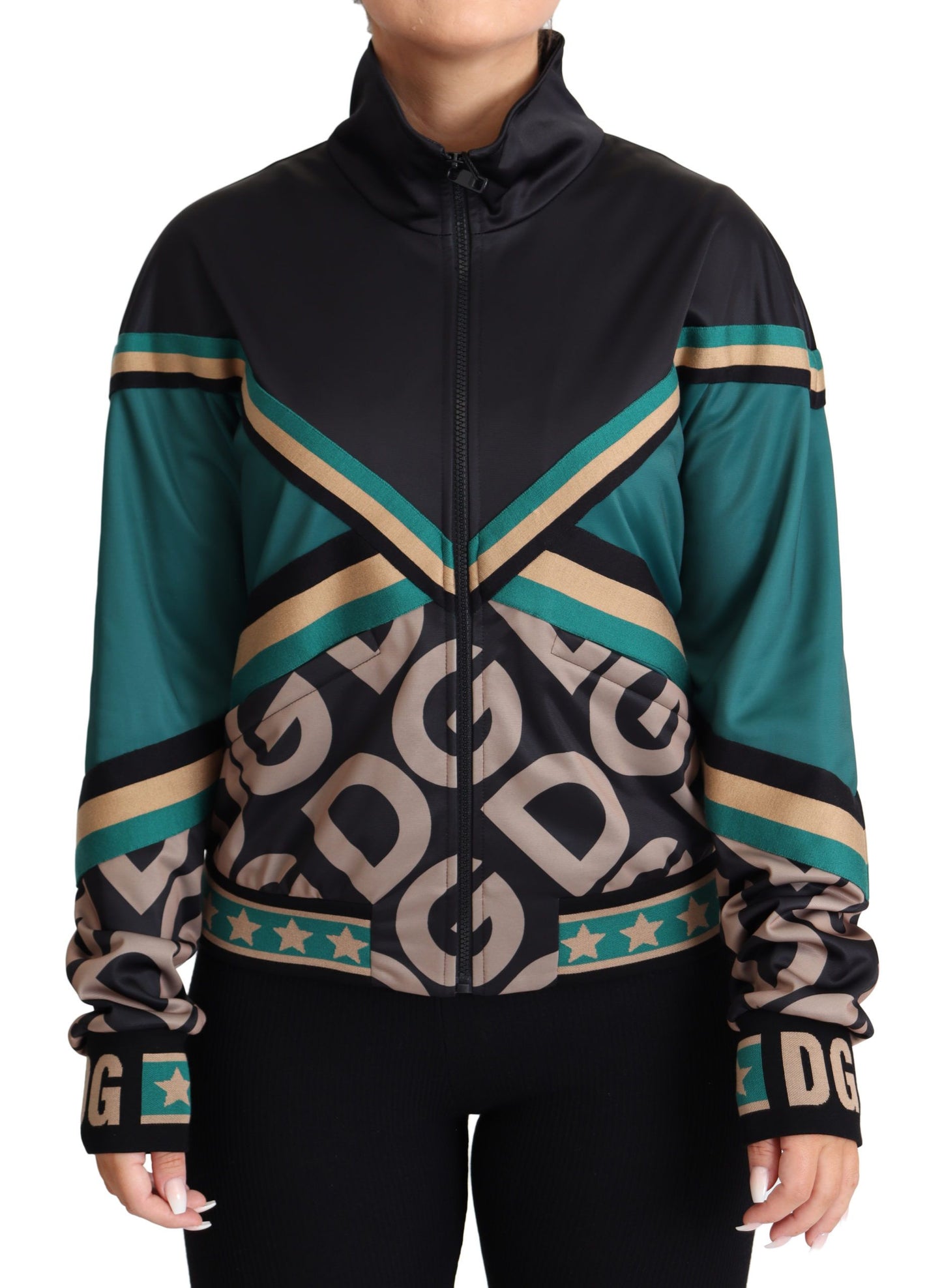 Chic Multicolor Track Jacket with Logo Mania