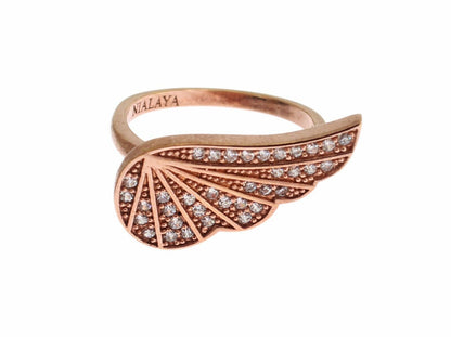 Eleganter Ring aus Roségold mit CZ-Kristallen