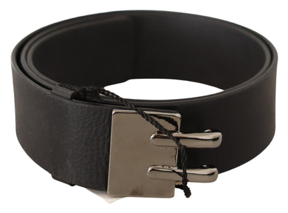 Elegant Black Leather Fashion Belt