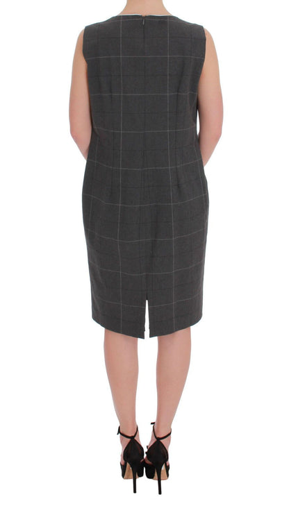 Elegant Checkered Cotton-Blend Suit Set