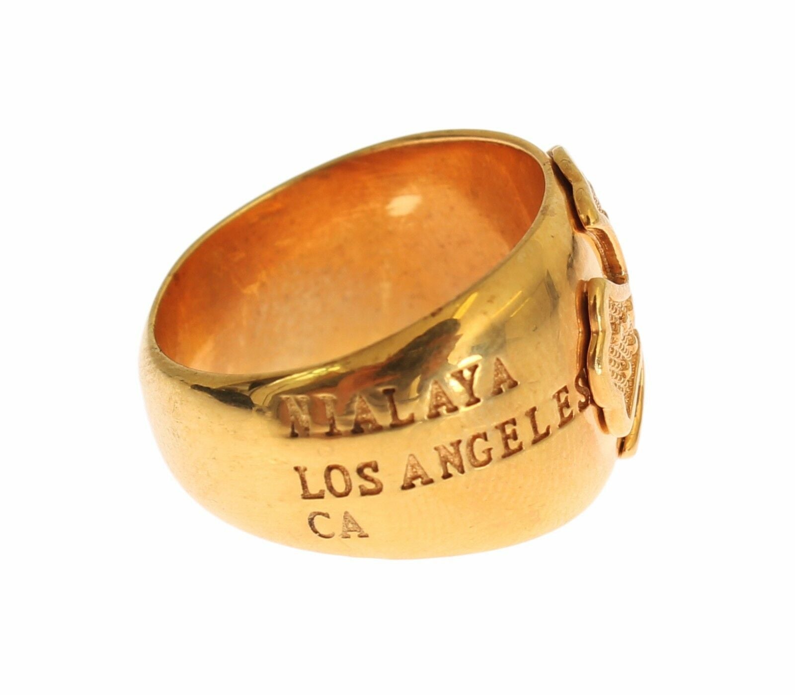 Glamorous Gold-Plated Sterling Silver Ring