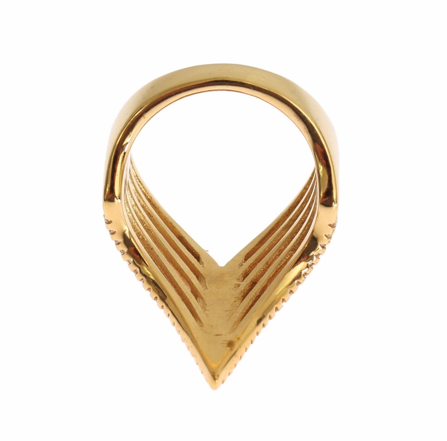 Glamorous Gold Plated Crystal Ring