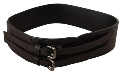 Elegant Double Buckle Leather Belt