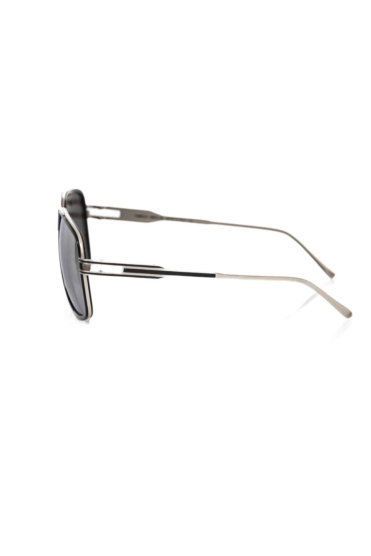 Schwarze Metallic-Sonnenbrille für Herren