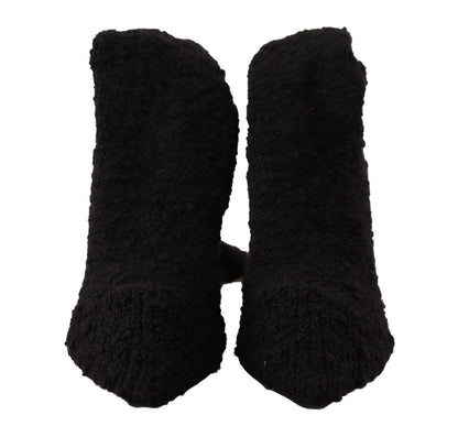 Schicke schwarze Stretch-Sock-Boots