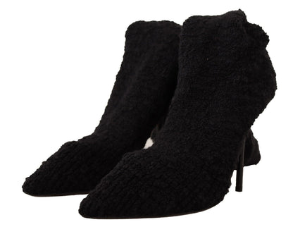 Schicke schwarze Stretch-Sock-Boots