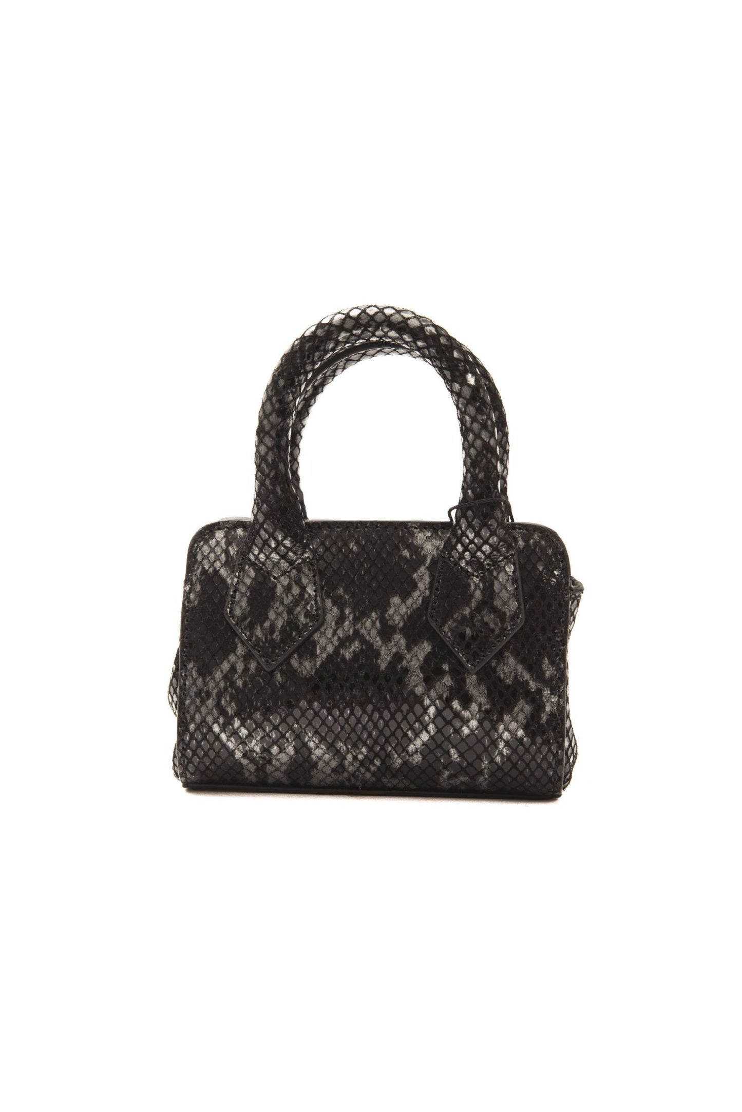 Schicke Mini-Tote aus Leder mit Python-Print