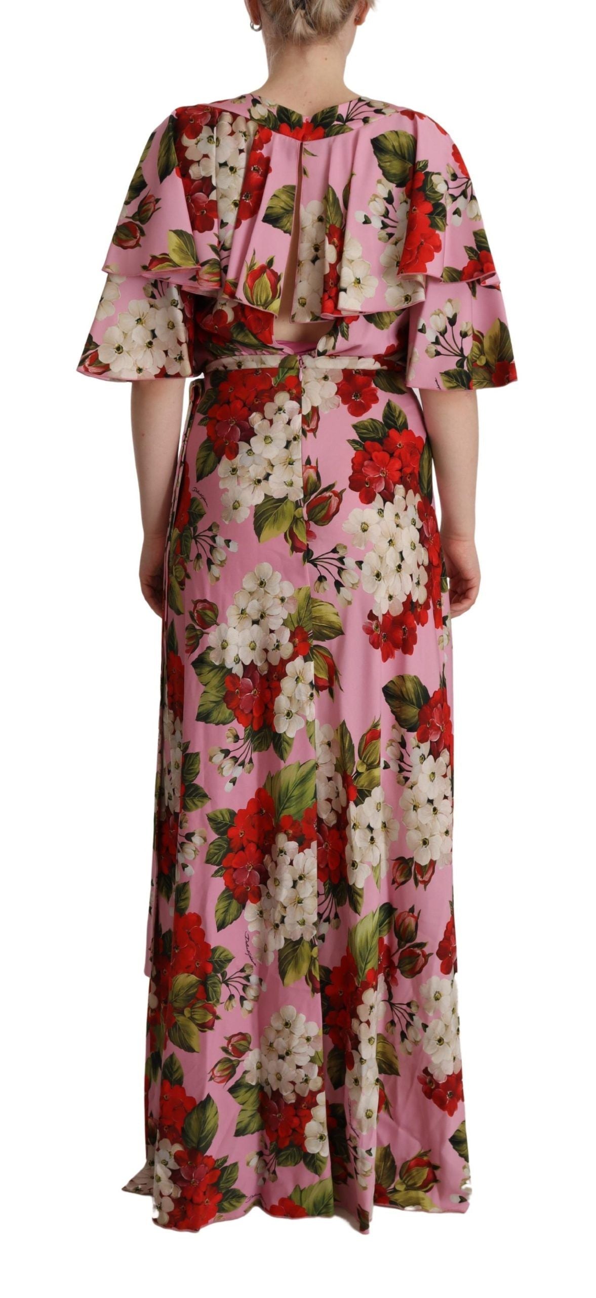 Enchanting Floral Silk Maxi Dress