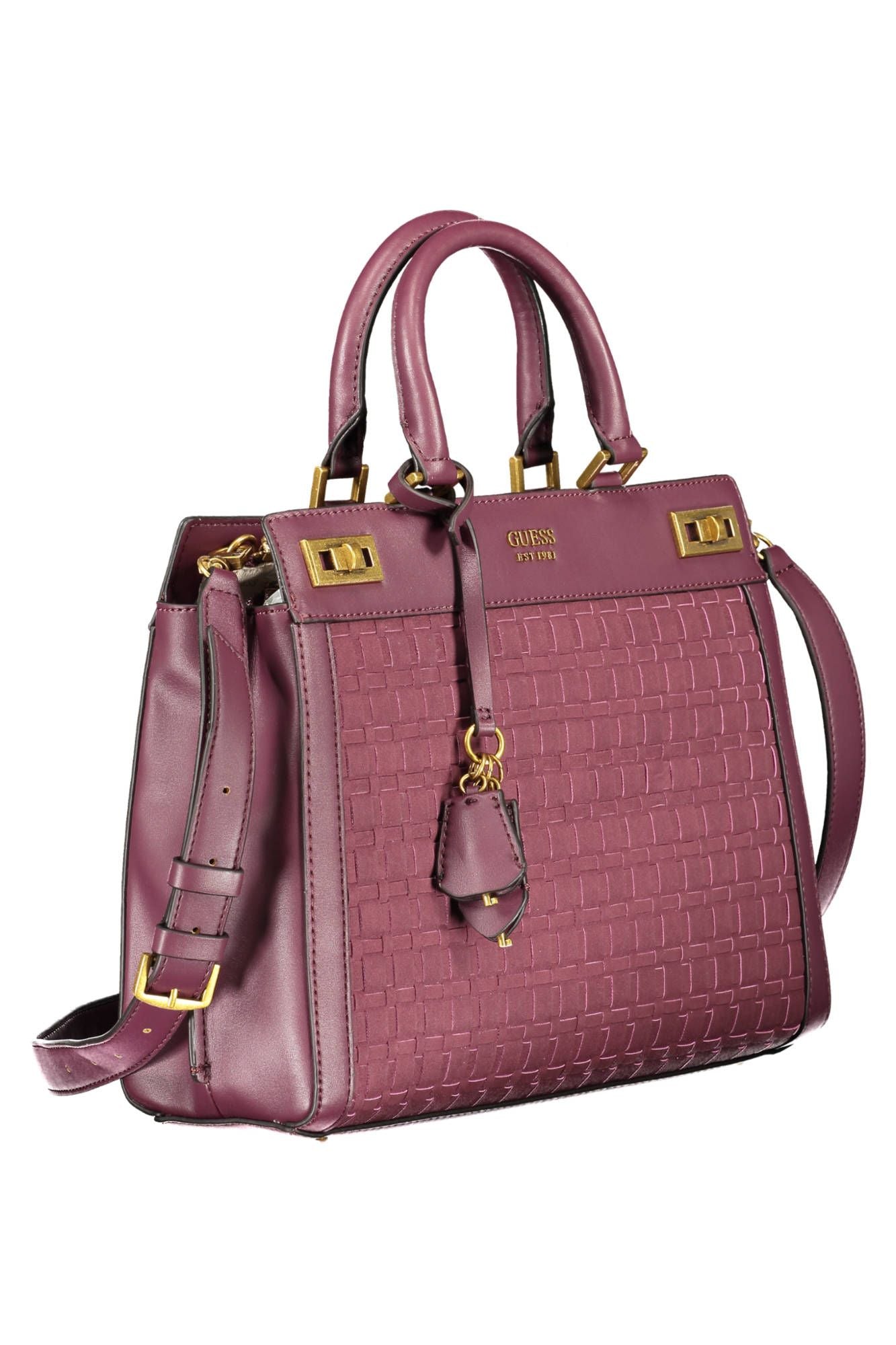 Elegante lila Handtasche aus Polyurethan