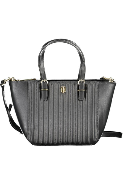 Black Polyethylene Women Handbag