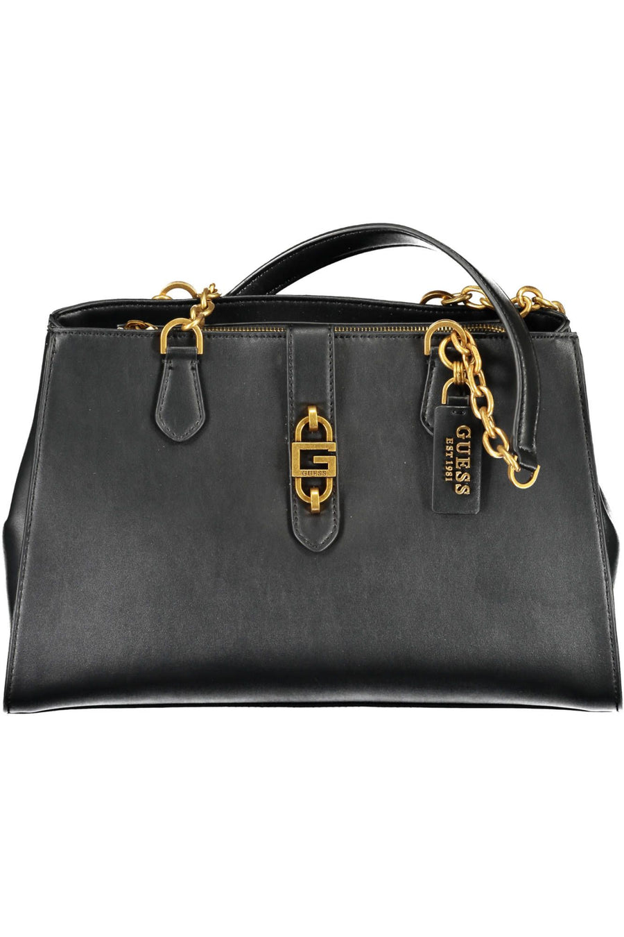 Black Polyethylene Women Handbag