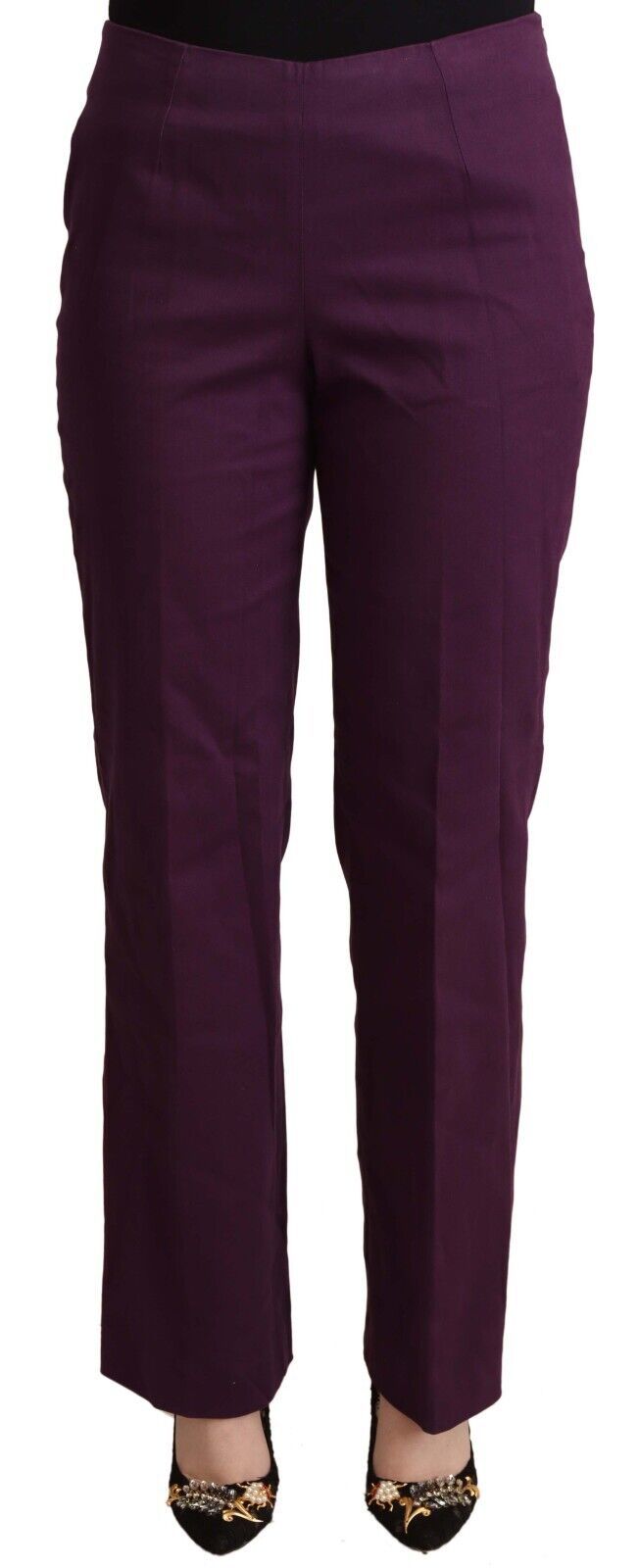 Elegante violette High Waist Tapered Pants