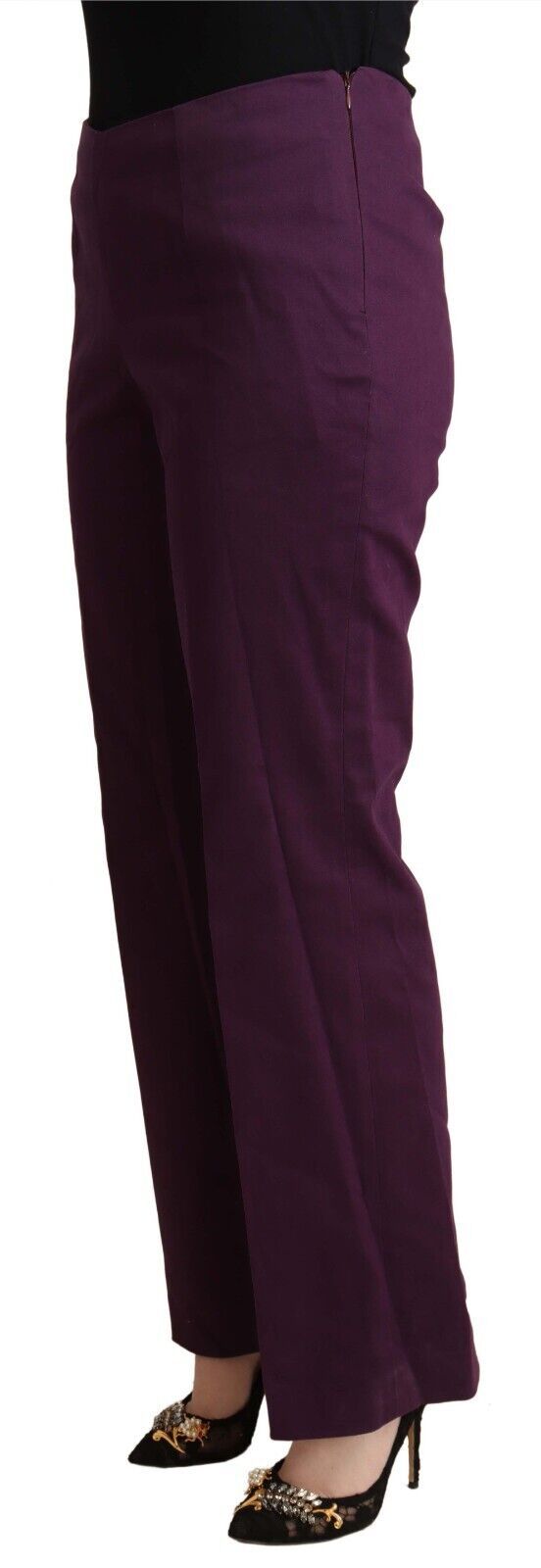 Elegante violette High Waist Tapered Pants