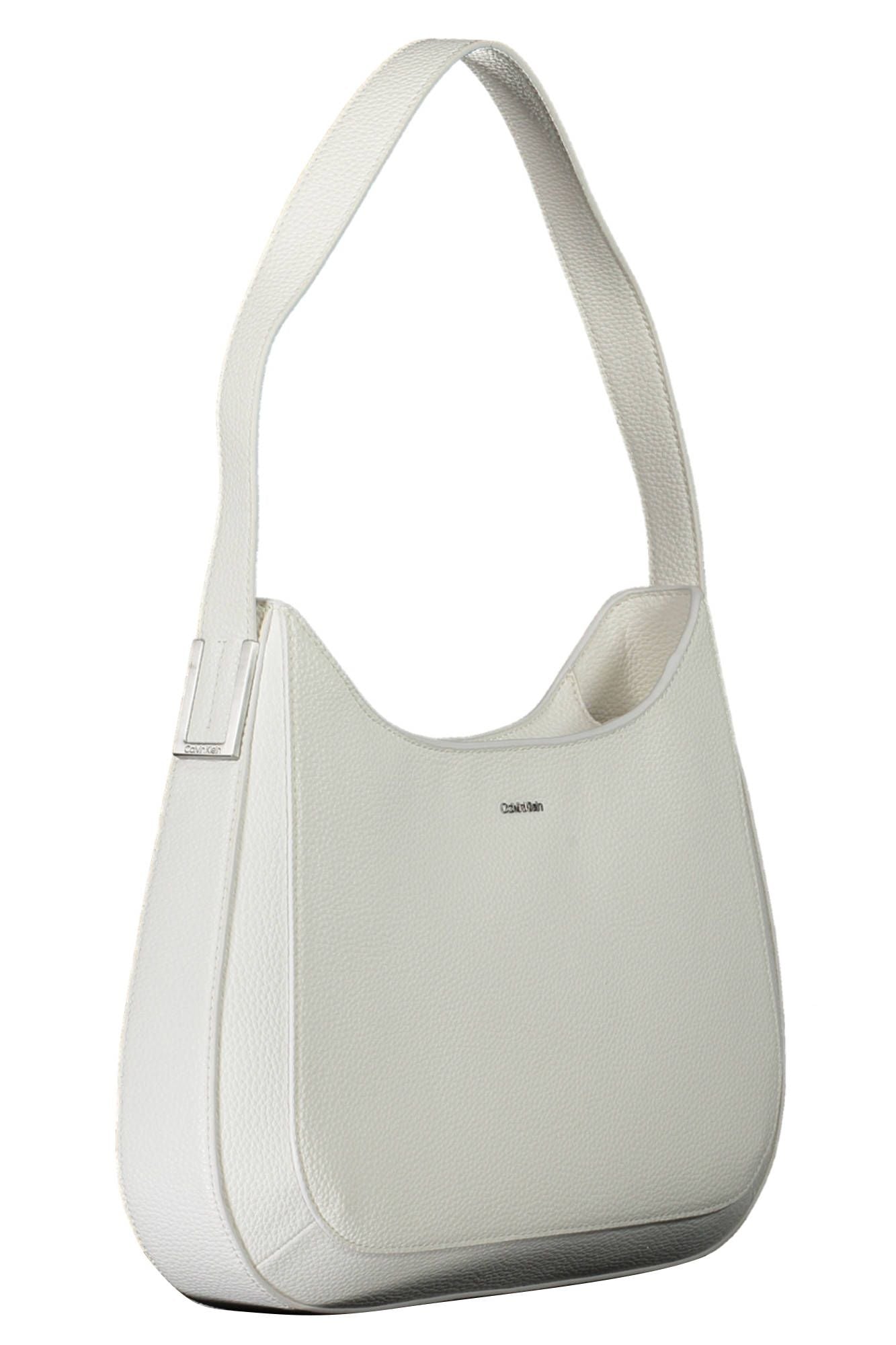 White Polyester Women Handbag