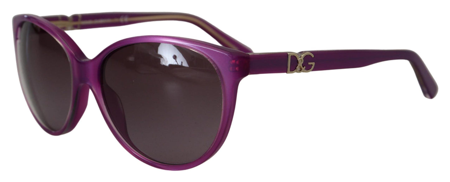 Schicke, runde Sonnenbrille aus violettem Acetat