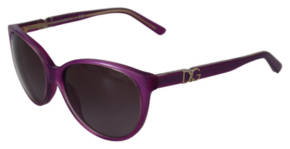 Schicke, runde Sonnenbrille aus violettem Acetat