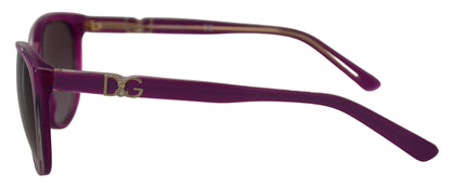 Schicke, runde Sonnenbrille aus violettem Acetat