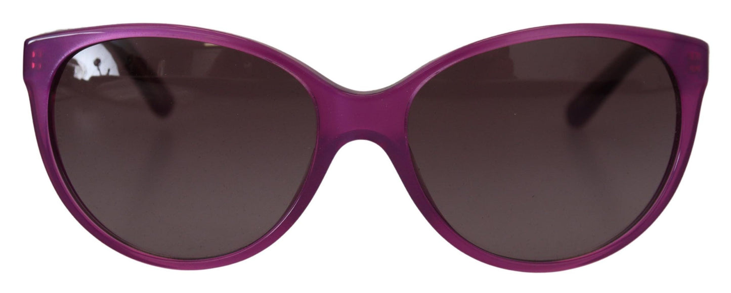 Schicke, runde Sonnenbrille aus violettem Acetat