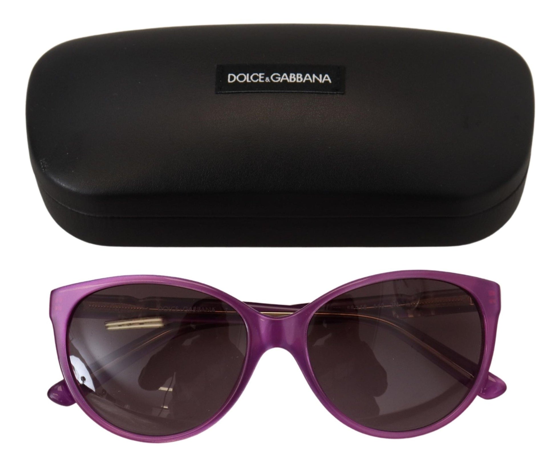 Schicke, runde Sonnenbrille aus violettem Acetat