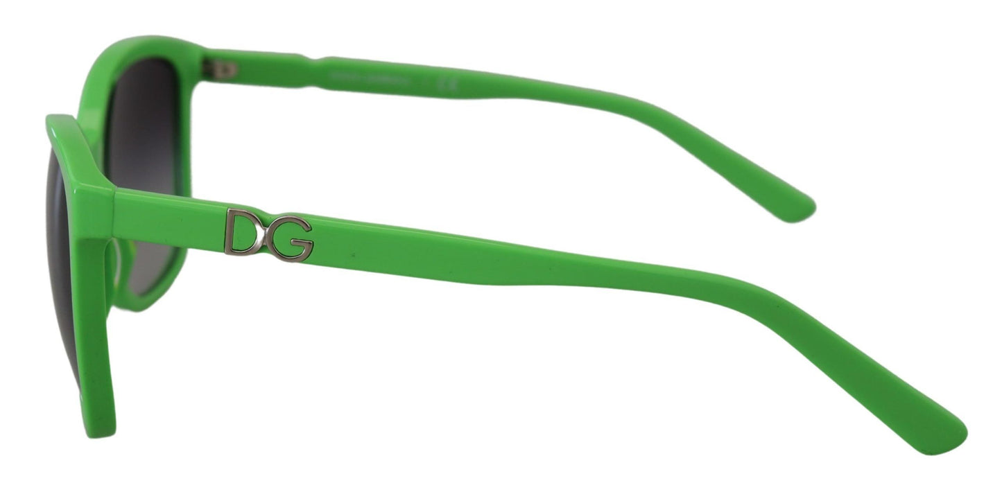 Chic Green Acetate Round Sunglasses