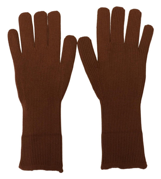 Elegante braune Kaschmir-Winterhandschuhe