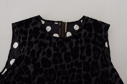 Elegant Leopard Pattern Mini Shift Dress