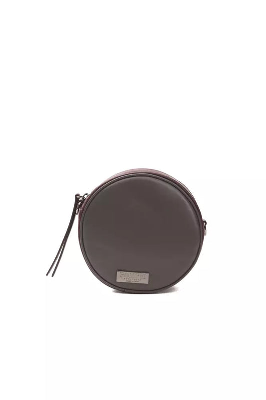 Chic Burgundy Small Oval Crossbody Bag