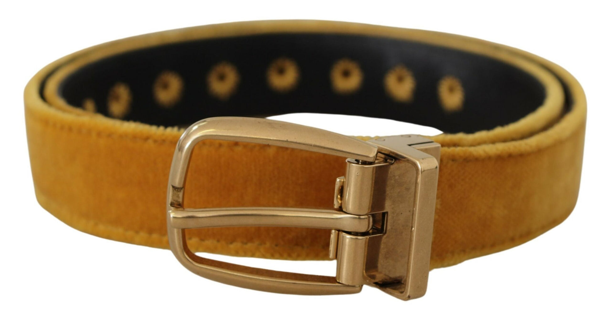 Elegant Velvet Gold Buckle Women's Belt