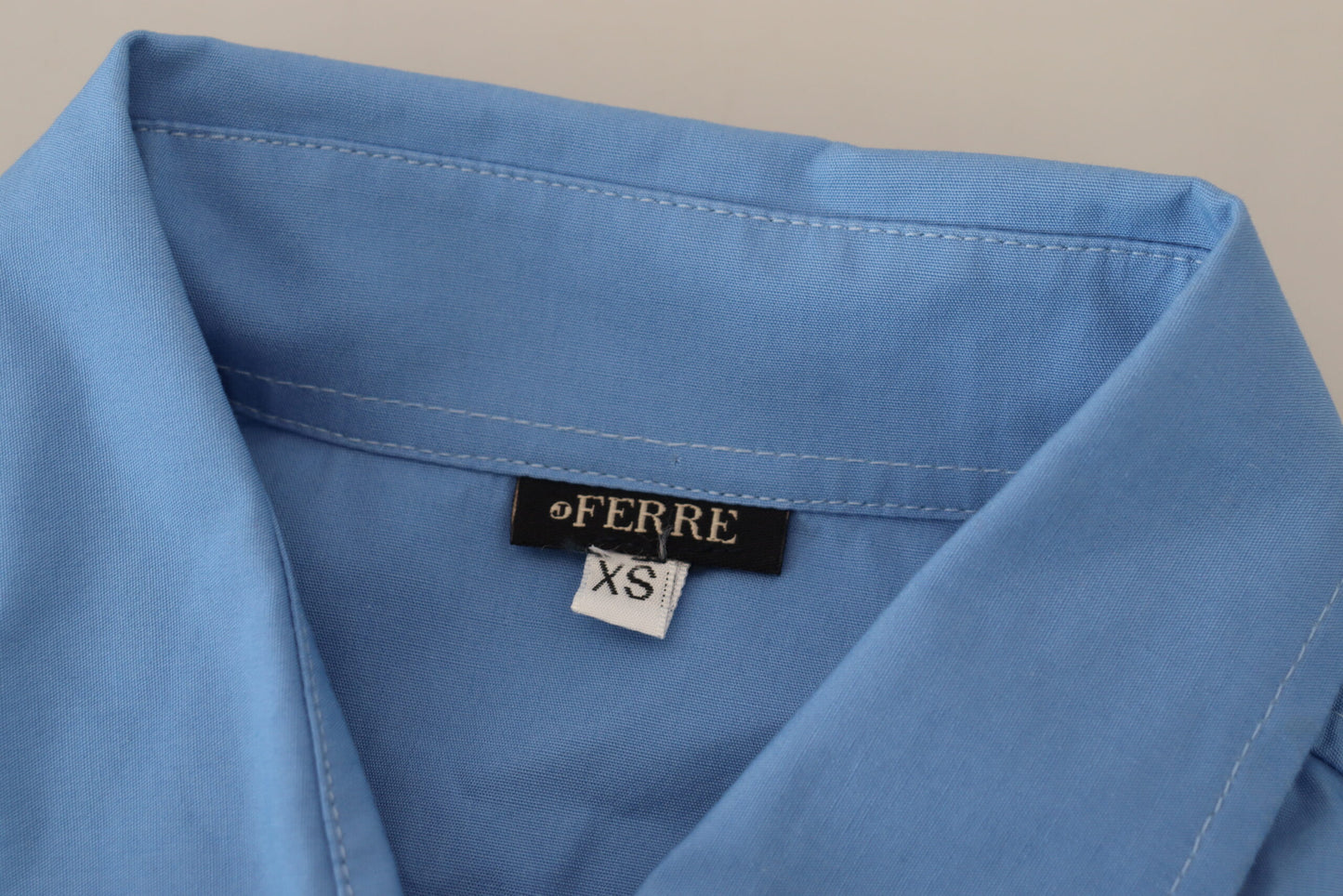 Elegantes langärmliges Poloshirt aus Baumwolle in Blau