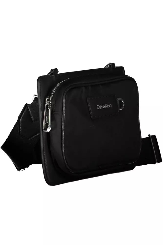 Black Polyester Men Shoulder Bag