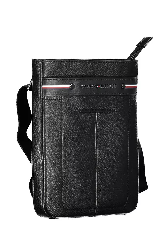 Black Polyethylene Men Shoulder Bag