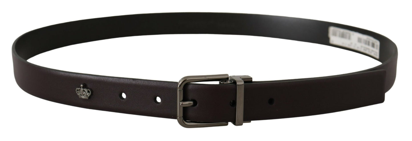 Elegant Dark Brown Leather Belt