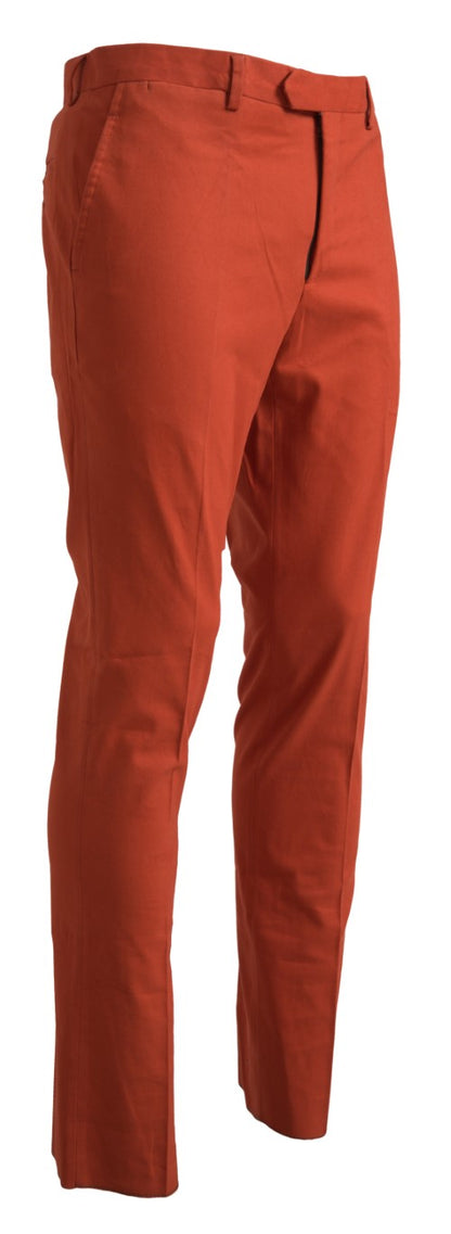 Elegante orange Hose aus reiner Baumwolle