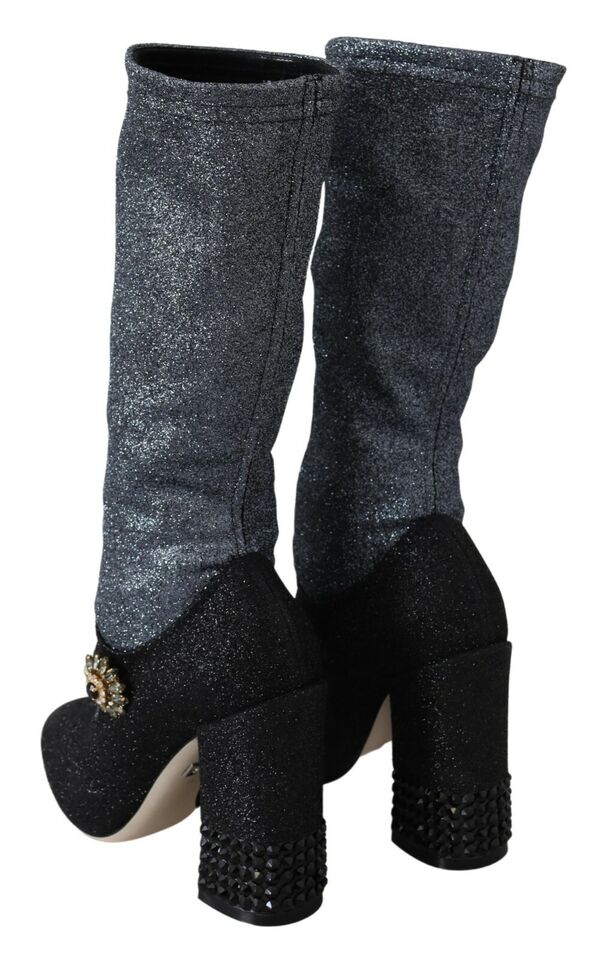 Glamorous Crystal-Embellished Booties