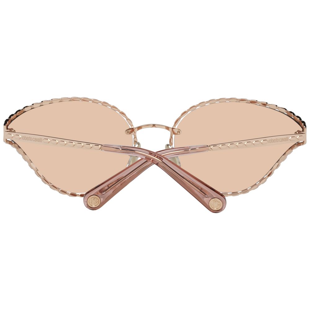 Rose Gold Oval Mirrored Sunglasses