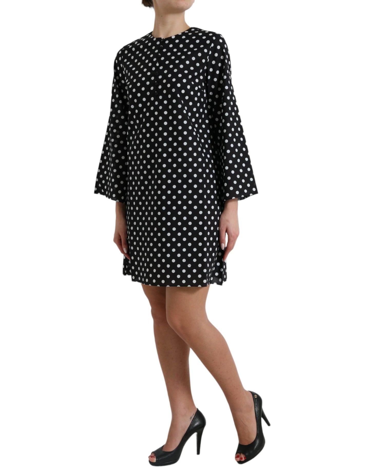 Elegantes Polka Dot Shift Minikleid