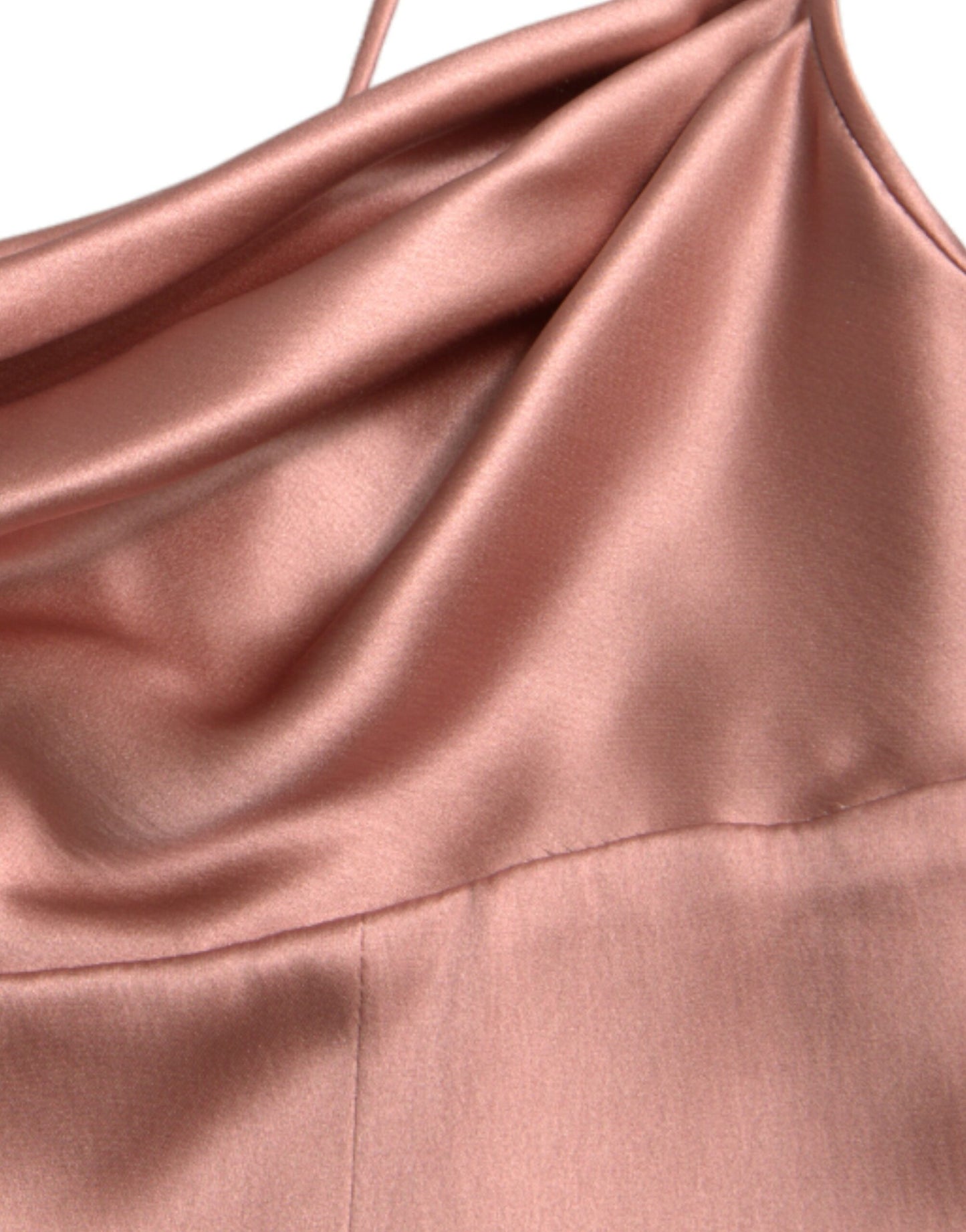 Elegantes langes Seidenkleid in Rosa