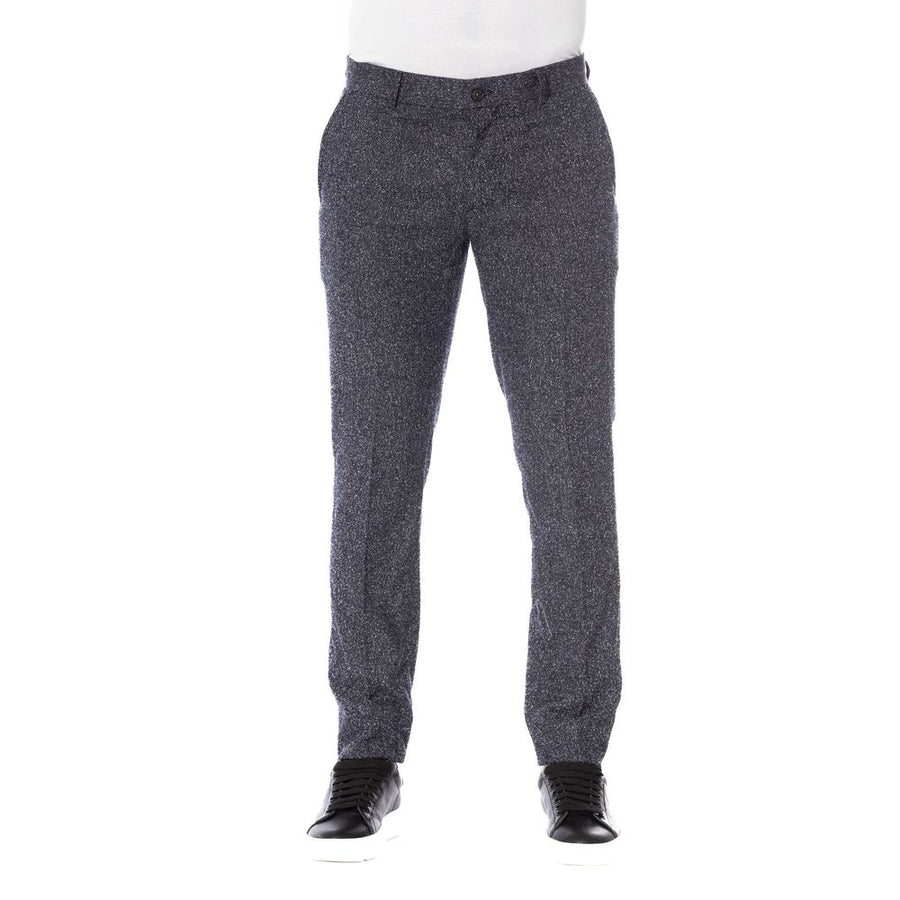 Black Cotton Men's Trouser