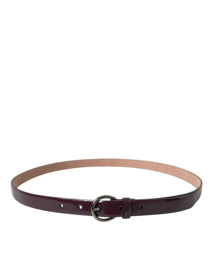 Elegant Maroon Leather Waist Belt