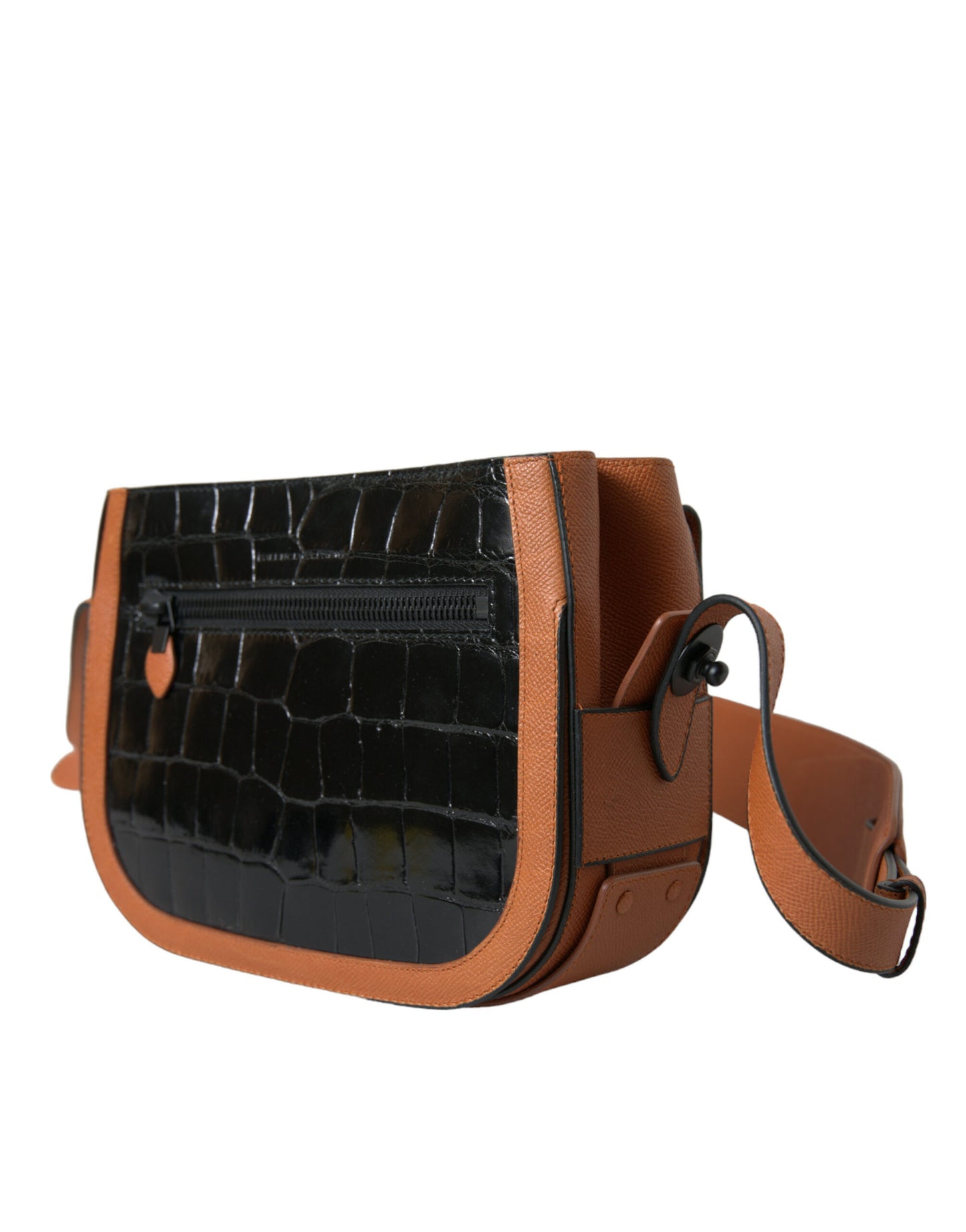 Elegant Crocodile Leather Camera Bag