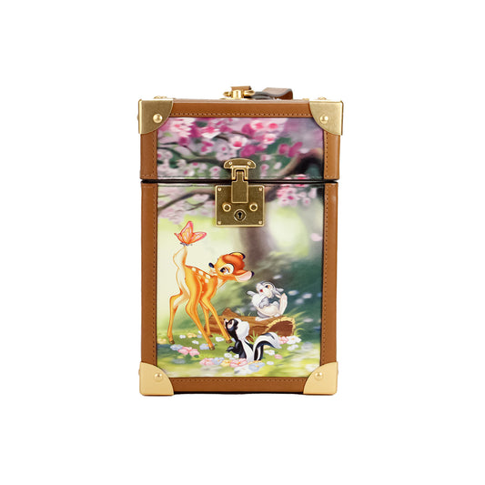 Disney Bambi 3D-Kofferraum bedruckte PVC-Clutch-Handtasche mit Tragegriff oben