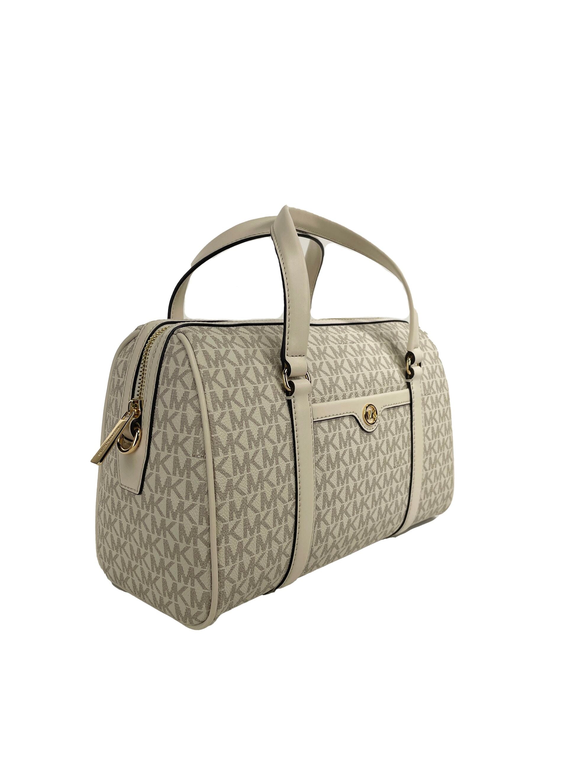 Travel Medium Duffle Satchel Umhängetasche Geldbörse Creme