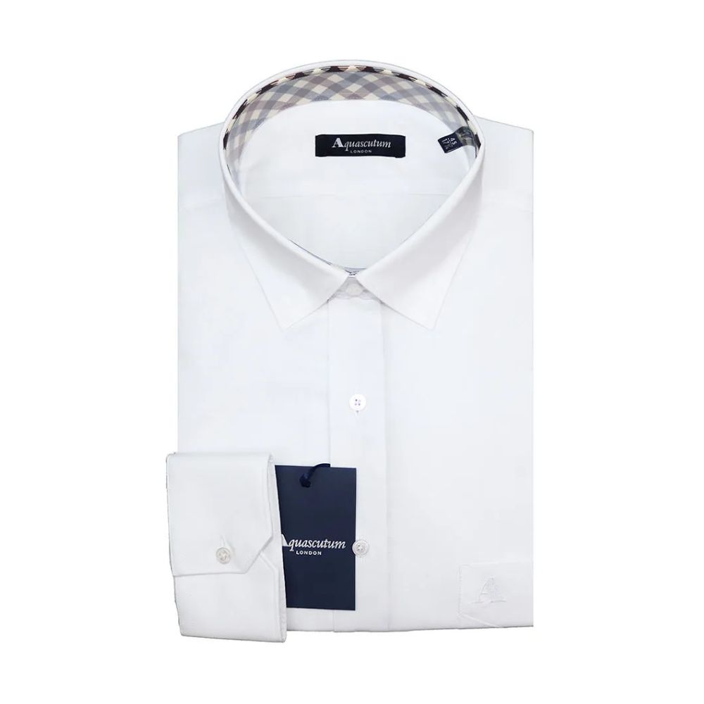 Elegant White Cotton Blend Shirt