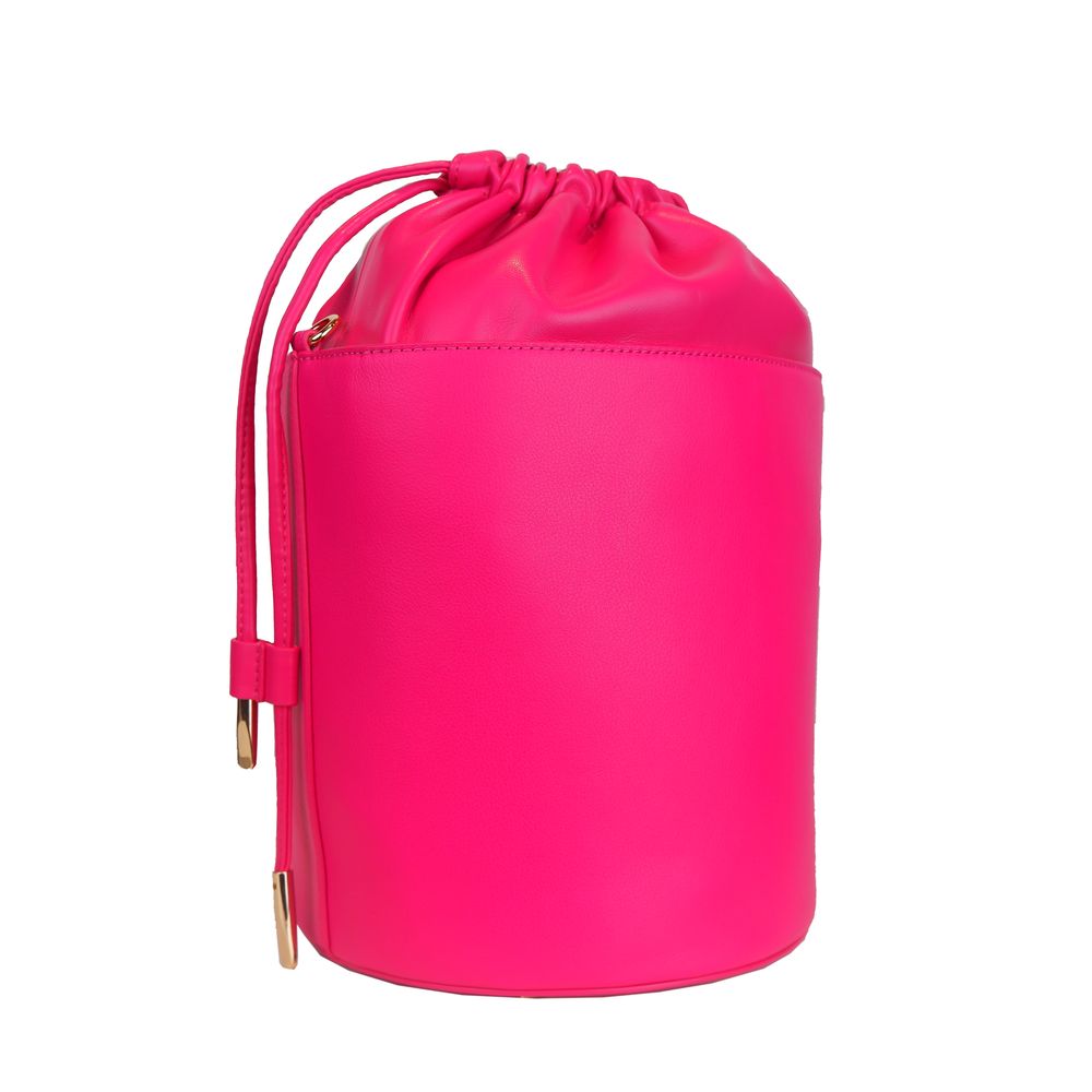 Fuchsiafarbene Beuteltasche aus elegantem Leder