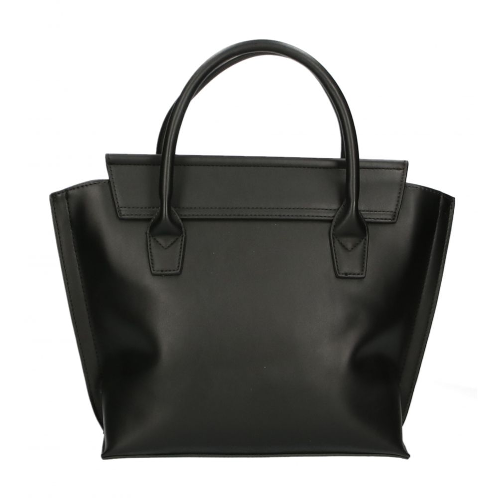 Elegante schwarze magnetische Handtasche