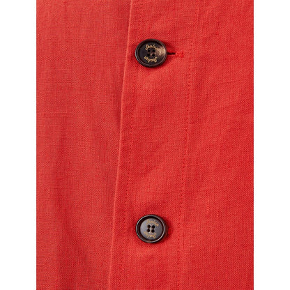 Elegant Orange Polyester Jacket