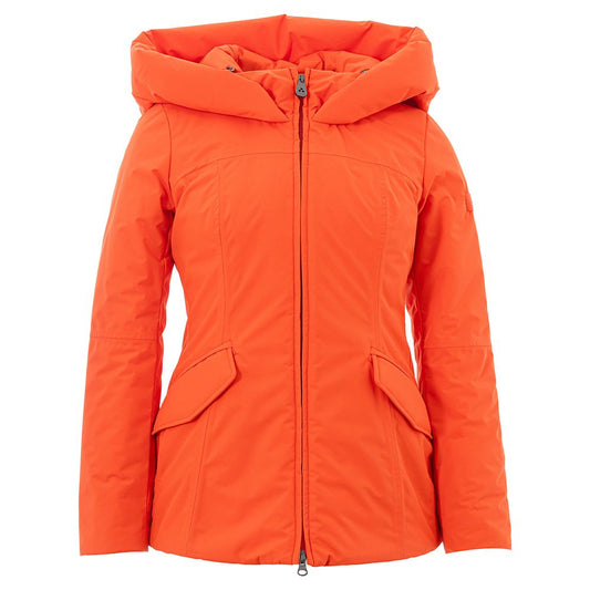 Elegante orange Polyesterjacke für Damen